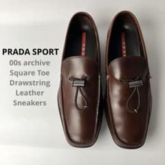 PRADA SPORT 00s archive ドローコードレザースニーカーBR