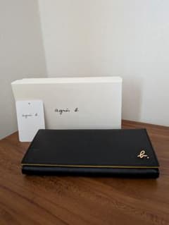 agnes b. 長財布 ブラック イエロー バイカラー - メルカリ