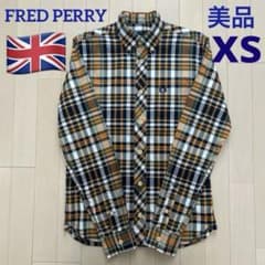 FRED PERRY フレッドペリー 刺繍ロゴ チェック　シャツ 長袖のサムネイル