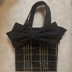 MUGUET ミュゲ リボン トートバッグ ツイードのサムネイル