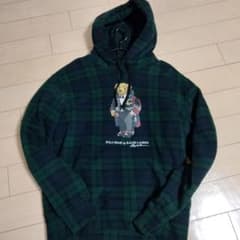 美品 ポロラルフローレン ブラックウォッチ スエットパーカー M