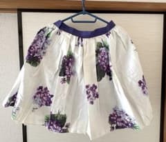 花柄フレアスカート 裾レース Mサイズのサムネイル