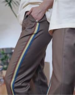 Side Stripe Wool Mix Pants（brown）