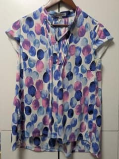 NARACAMICIE 水彩ドット フレンチシャツ サイズII