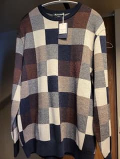 Aquascutum チェック柄ニットセーター Mサイズのサムネイル