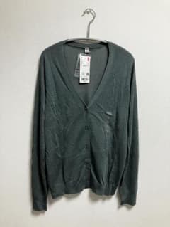 新品 UNIQLO ライトVネックカーディガン 長袖 Olive Lのサムネイル