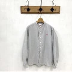 DANTON スタンドカラーシャツ　ストライプ 38 レディース/メンズのサムネイル