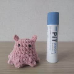 ハンドメイド あみぐるみ ミニサイズ ピンクのサムネイル