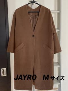 JAYRO（ジャイロ）　Vネックノーカラーオーバーコート　ブラウン