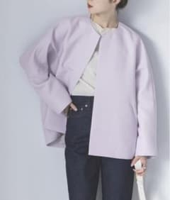 ドルチェ24SS トリプルクロスライトクルーネックショートコート ドルチェ様専用24SS トリプルクロスライトクルーネックショートコート