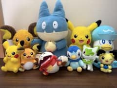 ☆美品☆ポケモン　ぬいぐるみ　10点まとめ売り　ピカチュウ　ゴンベ　ニャオハのサムネイル