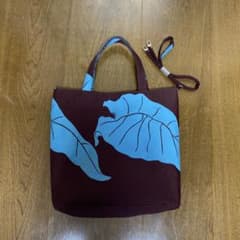 TUTUVI トートバッグ 青と茶色のサムネイル
