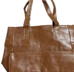 レディース トートバッグ ブラウン シンプルのサムネイル