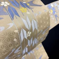 正絹　名古屋帯《麻の葉　矢絣》