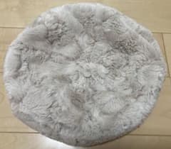 フェイクファー ベレー帽 ベージュ
