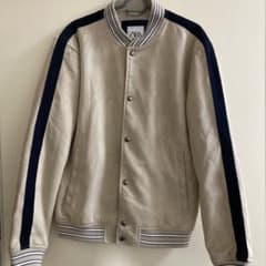 ザラ ZARA スエード スナップボタン リブライン スタジャン メンズ 