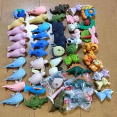 おもしろ消しゴム 動物 恐竜 ミニチュア まとめ売り50個のサムネイル