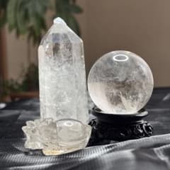 高透明✨水晶ポイント・ヒマラヤ水晶・水晶龍亀セット オークション】高透明✨水晶ポイント・ヒマラヤ水晶スフィア・水晶龍亀