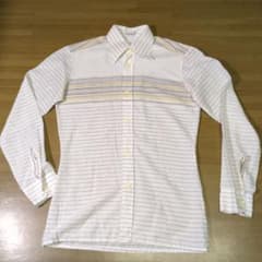60s〜70sヴィンテージ ストライプ柄ドレスシャツ　ヨーロッパ製のサムネイル