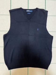 90s Polo by Ralph Lauren ニットベスト ネイビー Lのサムネイル