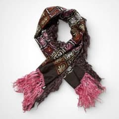 DRIES VAN NOTEN 刺繍 シルク 大判 ストール フリンジ ベルギー DRIES VAN NOTEN 刺繍 シルク 大判 ストール フリンジ ベルギー - メルカリ