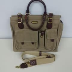 ☆【シルバーレイククラブ】2WAY 帆布 ショルダーバッグ 容量大 新同品 