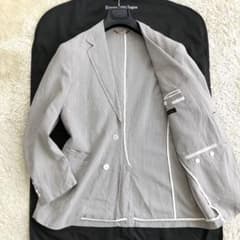 ゼニア Zegna テーラードジャケット シアサッカーシルク 48サイズ/L位