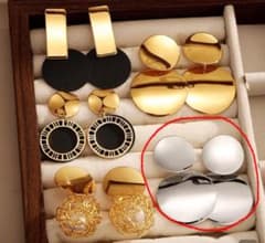 シルバー ピアス 丸 両耳用のサムネイル