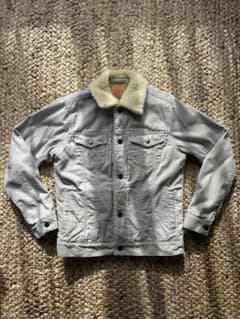 WP WEST POINT ボア付きコーデュロイジャケット ライトグレーLサイズのサムネイル