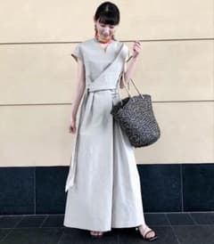 新品タグ付き✨CINOH チノ ラップ ロングワンピース リネン混 36 マキシ 新品タグ付き✨CINOH チノ ラップ ロングワンピース リネン混 36