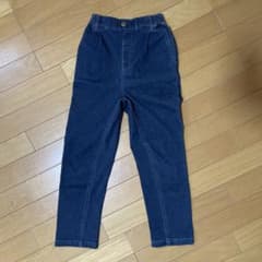 ikka デニム パンツ ズボン 130 インディゴ タック入り ウエストゴムのサムネイル