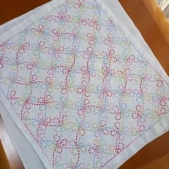 刺し子ふきん　カラフルのサムネイル