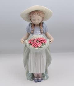 豊かな花かご　カーネーションVer　＃6756　★リヤドロ　スペイン　ご成約済み 豊かな花かご カーネーションVer ＃6756 ☆リヤドロ スペイン 絶版 美