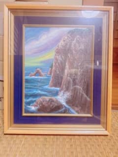 露口暁星　海の風景 油彩画　曙　千羽海崖 露口暁星 海の風景 油彩画 曙 千羽海崖 - メルカリ