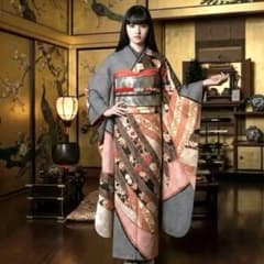 振袖フルセット　高身長　絞り　手描き友禅　成人式振袖　振袖　裄丈70 ➕サイズのサムネイル