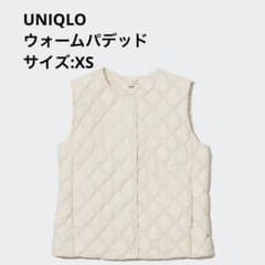 美品 UNIQLO パフテックキルティングベスト ウォームパデッド XSサイズ