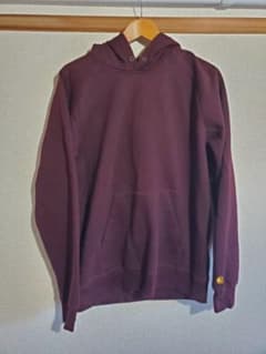 Carhartt バーガンディ フード付きパーカー Lサイズ