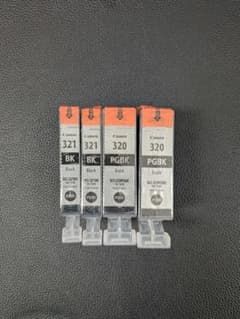 Canon 純正インク BCI-321BK 320PGBK ブラック 4本未開封のサムネイル