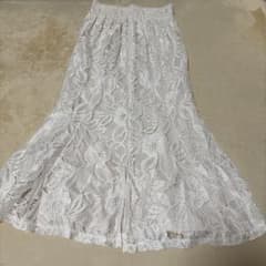 レース ロングスカート ホワイトのサムネイル