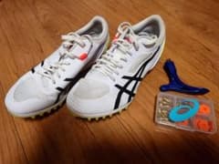 ASICS 陸上スパイク シューズ ホワイト 24cmのサムネイル