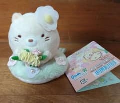 스미코구라시 플라워 봉제인형 고양이