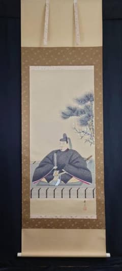 9-6 掛軸 寿峰 菅原道真公 天神様 日本画 骨董のサムネイル