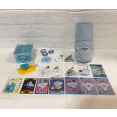BT21 KOYA merchandise bundle: can badges, keychains, nanoblocks.