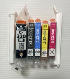 互換インクカートリッジ 5本セット C-320BK BCI-321のサムネイル