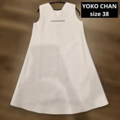 YOKOCHAN バックパール付き ノースリーブミニワンピース ライトブルー YOKO CHAN ライトブルー ノースリーブ Vネック パールワンピース