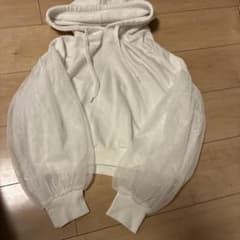 BROWNY ホワイト パーカー フード付き　美品