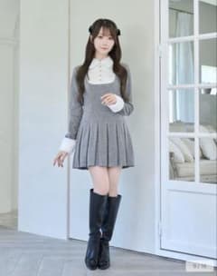Rosé Muse Knit sew pleated op グレー ロゼミューズ - メルカリ