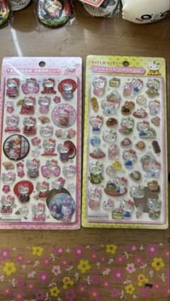 和柄　新作ハローキティ ボンボンドロップシール 2種セットのサムネイル