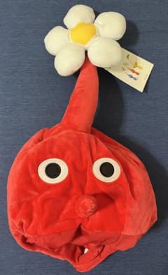 新品タグ付き　赤ピクミン　かぶりもの　赤色　仮装　パーティ　ハロウィンのサムネイル