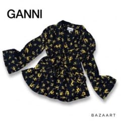 GANNI ガニー 花柄 カシュクールブラウス 34 トゥモローランド - メルカリ
